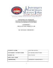 Minggu kemasukan pelajar upsi 2020подробнее. Lab Report Kimia 5 Docx Department Of Chemistry Faculty Of Science Mathematics Universiti Pendidikan Sultan Idris Lab Report 5 Ideal Gas Law Charless Course Hero