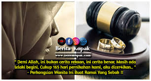 Saya dan beberapa orang lain diam aja. Demi Allah Ini Bukan Cerita Rekaan Ini Cerita Benar Masih Ada Lelaki Begini Cukup 165 Hari Pernikahan Kami Aku Dicer4ikan Berita Kopak