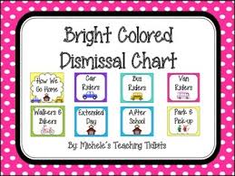 Dismissal Chart Brightly Colored