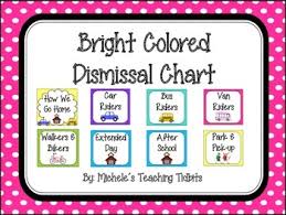 dismissal chart brightly colored