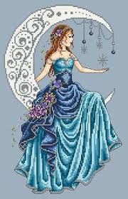 All you need to supply is the canvas, thread and needle. Moon Princess Cross Stitch Pattern