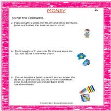 Maybe you would like to learn more about one of these? Maths Money Word Problems Worksheets For Grade 2 Estudynotes