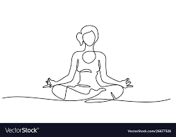 Line Drawing Woman Sitting Cross Legged Meditating Sponsored Woman Drawing Line Line Art Design Butterfly Line Drawing Graphic Design Portfolio Layout