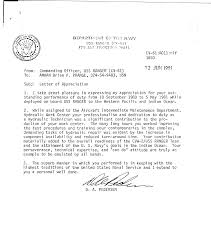 To lead by example within. Letter Of Appreciation From Navy