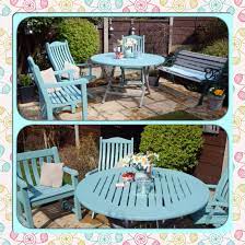 Spruced The Furniture Up With Cuprinol Seagrass Shade Love It Patio Furniture Collection Painted Garden Furniture Outdoor Furniture Sets