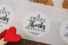 Wedding Stickers Custom Thank You Favor Stickers Party Etsy Wedding Stickers Wedding Favor Stickers Candy Wedding Favors