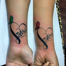 A pair of matching words, flying birds or other meaningful. Sister Tattoos Matching Sister Tattoos Tattoos For Daughters Cute Sister Tattoos