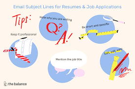Make sure that you checked whether the company email subject line is the fist thing employer see while going through his / her inboxes. Email Subject Lines For Job Applications And Resumes