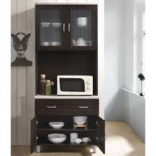 Maybe you would like to learn more about one of these? Hodedah Kitchen Cabinet Top And Bottom Enclosed Cabinet Space In Chocolate Wood Hik92 Choco Grey