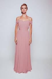 Long Bardot Dress Pale Pink Bridesmaid Dresses Silk Wedding Dress Long Bridesmaid Dresses