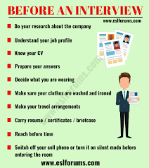 How To Prepare For An Interview Esl Forums Interview Preparation Job Interview Answers Interview Skills