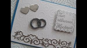 Heute zeige ich euch eine karte zur goldhochzeit in den farben taupe, farngrün und vanille pur. Karte Zur Silbernen Hochzeit Selber Machen Diy Cardmaking Deutsch Youtube
