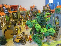 Diorama Playmobil Scene Village Moyen Age Medieval Chateau Fort Chateau Fort Moyen Age Diorama