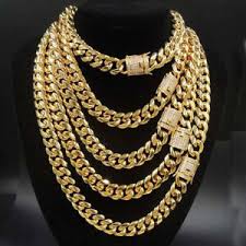 The hip hop jewelry phenomenon. 14mm Width Hip Hop Jewelry For Men Boy Gold Stainless Steel Curb Chain Necklace Ebay