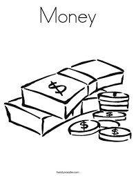 Do not take any money out until your whole page is colored in. Money Coloring Page Twisty Noodle