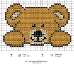 It's got bigger ears, which gives it a different type of cuteness. Ursinho Cross Stitch Baby Cross Stitch Cross Stitch Animals