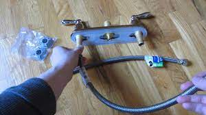 10 vapsint steel kitchen sink faucet. Installing Kitchen Faucet 1 2 To 3 8 Supply Lines Hoses Youtube