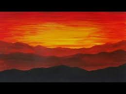 I decided to try watercolor painting to ease the angst and found incredible satisfaction in learning this whimsical and wild hobby. Easy Acrylic Painting Of A Sunset And Mountains Time Lapse Speedpainting Painted With Acrylic Sunset Painting Sunset Painting Easy Mountain Landscape Painting