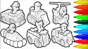 Fire,police, rescue, medic, emt, badge art. Paw Patrol On Cars 2 Coloring Pages With Colored Markers Paw Patrol Coloring Pages Youtube