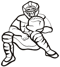 Jumbo 8x10 coloring pages to print help. Baseball Catcher Coloring Pages Coloring4free Coloring4free Com