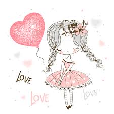 Tumblr kunst kawaii tekeningen meiden tekeningen meisjes tekenen. Schattig Klein Meisje Met Een Ballon 1663938 Download Free Vectors Vector Bestanden Ontwerpen Templates