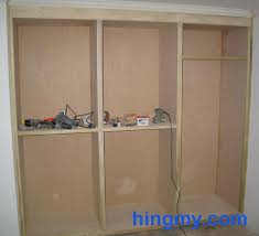 Traditional cabinet construction, with the face of the cabinet box reinforced with a 3/4″ thick solid hardwood frame. Built In Closet Face Frame Construction