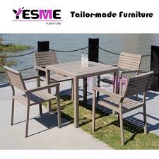 Outdoor sectionals, dinning set, arm chairs, chaises, cabana, day beds and more. China Outdoor Garden Commercial Furniture Aluminum Polywood Dining Set Patio Chairs Aluminum Table Dining Table Set China Resort Furniture Patio Furniture
