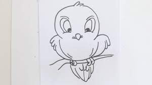 How to draw bird step by step? How To Draw Cartoon Bird Youtube