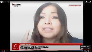 Cecilia garcía rodríguez , (concepción, 14 de marzo de 1979), es una comunicadora, activista y política peruana. Comunicaciones Comunicaciones