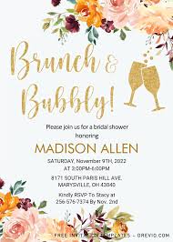 Bridal shower invitation word floral wedding invitation (gender neutral) word. Gold Brunch And Bubbly Invitation Templates Editable With Ms Word Download Hundreds Free Printable Birthday Invitation Templates