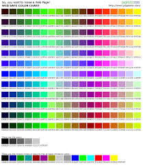 52 Abundant Html Hexadecimal Color Chart