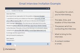 Email Interview Invitation Example
