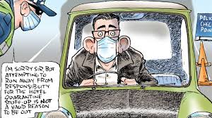 The lockdown memes had descended. Mark Knight Cartoon On Victorian Premier Daniel Andrews At A Police Coronavirus Checkpoint Kidsnews