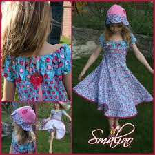 Farbenmix elodiedress, paper pattern, duits art.nr. Erdbeerkleid Elodie Smalino