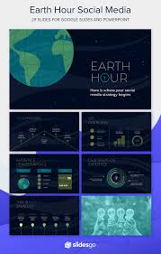 Depending on your needs, this template can have different colors, images, logos or symbols included in the master slide and the layout templates. Support Earth Hour And Save Our Planet With This Space Themed Earth Hour Template For Google Slides And Power Earth Hour Powerpoint Powerpoint Design Templates