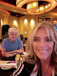 At our favorite restaurant for dessert. Guess where? Hint: white chocolate  raspberry truffle..