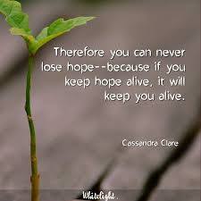 Have a look at these 14 hope quotes to keep your spark alive in dark times. Therefore You Can Never Lose Hope Because If You Keep Hope Alive It Will Keep You Alive Losing Hope Quotes Lost Hope Quotes Wisdom Quotes