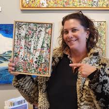 🔴SOLD! Jessie Hook's cyanotype “mullein medeune” is off to Albuquerque!  #taos #taosart #taosartist #taosnewmexico #southwestart #taosisart  #landofenchantment #taosartistcollective