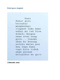 Seorang guru merupakan pengganti ibu bapak kita selama . Nadza Pdf