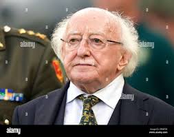 President of Ireland Michael D Higgins before the UEFA Euro 2024 Qualifying  Group B match at the Aviva Stadium, Dublin. Picture date: Monday June 19,  2023 Stock Photo