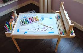 Design Ingenuity Diy Kids Craft Table Latt Hack With Paper Roll Holder Mounted Along Side Instead Of Underneath Kendin Yap Ev Icin Elisleri Cocuklar Icin Elisi Ve Kendin Yap Elisi