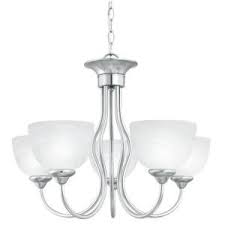Thomas Lighting Tahoe 5 Light Brushed Nickel Chandelier Sl801578 The Home Depot In 2021 Brushed Nickel Chandelier Thomas Lighting Frosted Glass Chandelier