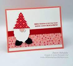 This is a card i made for a masculine card swap i joined. Punch Art The Cutest Valentine Gnome Punch Art Cards Valentine Gnome Punch Art
