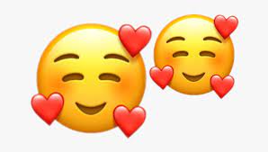 Emoji meaning a yellow face with smiling eyes, a closed smile, rosy cheeks, and several hearts floating around its head. Smiling Face With 3 Hearts Emoji Png Transparent Png Transparent Png Image Pngitem