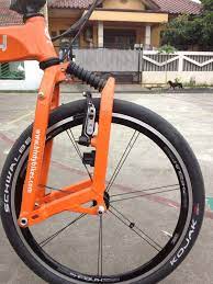 fork birdy orange sepeda