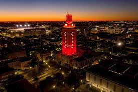 Ut Tower Lit With No 1 As The University Of Texas At Austin Was Named One Of The Best Schools In The World Tower Light University Of Texas Ut Austin Campus