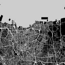 North Jakarta Indonesia Area Map Dark Hebstreits Maps And Sketches Area Map North Jakarta Sketches