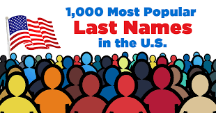 In china names are mostly hereditary. 1 000 Most Popular Last Names In The U S Babynames Com