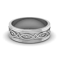 B bought (actually designed!) my engagement ring. Art Deco Mens Wedding Band In 950 Platinum Fascinating Diamonds