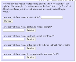 02.04.2012 · a vocabulary list featuring 100 sat words beginning with a. Solved We Want To Build 9 Letter Words Using Only The Chegg Com